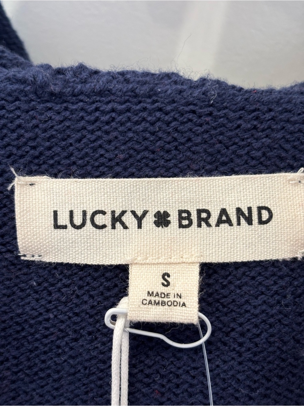 NWT Lucky Brand American Flag Knit Zip Hoodie Sweater - S - Picture 7 of 9